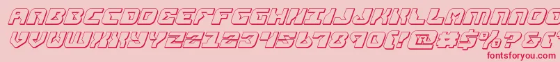 replicant3dital-Schriftart – Rote Schriften auf rosa Hintergrund