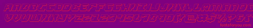 replicant3dital-Schriftart – Rote Schriften auf violettem Hintergrund