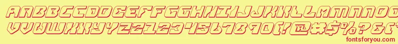 replicant3dital Font – Red Fonts on Yellow Background