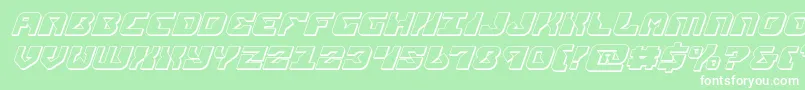 replicant3dital Font – White Fonts on Green Background