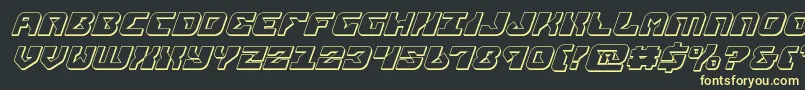 replicant3dital Font – Yellow Fonts on Black Background