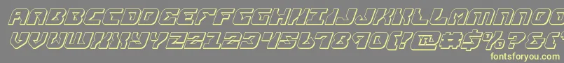 replicant3dital-Schriftart – Gelbe Schriften auf grauem Hintergrund
