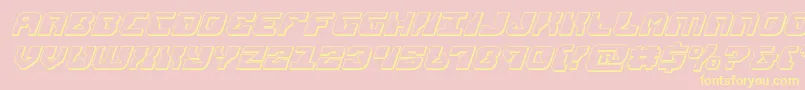 replicant3dital Font – Yellow Fonts on Pink Background