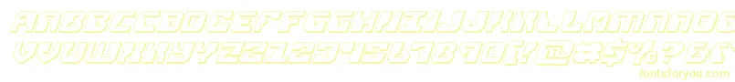 Шрифт replicant3dital – жёлтые шрифты на белом фоне