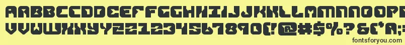 Шрифт replicantbold – чёрные шрифты на жёлтом фоне