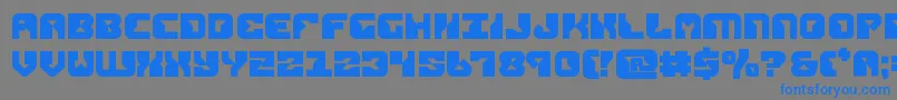 フォントreplicantbold – 灰色の背景に青い文字