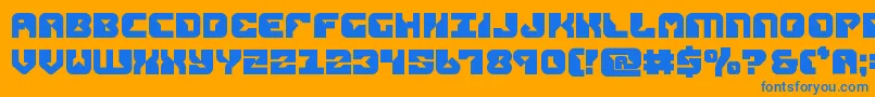 フォントreplicantbold – オレンジの背景に青い文字