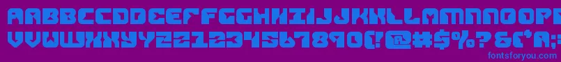 フォントreplicantbold – 紫色の背景に青い文字