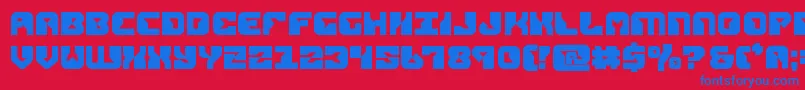 replicantbold-fontti – siniset fontit punaisella taustalla