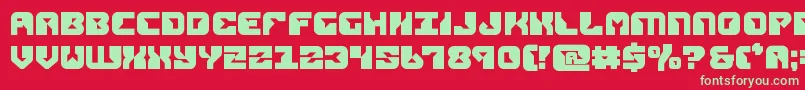 replicantbold-fontti – vihreät fontit punaisella taustalla