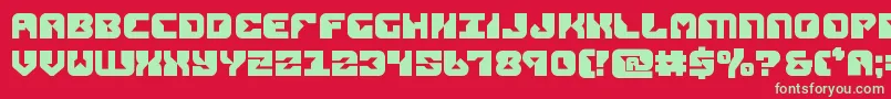 replicantbold Font – Green Fonts on Red Background