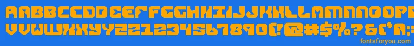 Шрифт replicantbold – оранжевые шрифты на синем фоне