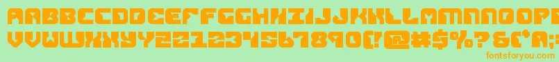 Шрифт replicantbold – оранжевые шрифты на зелёном фоне