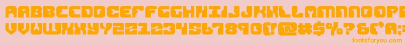 フォントreplicantbold – オレンジの文字がピンクの背景にあります。