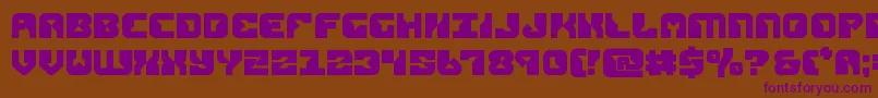 replicantbold Font – Purple Fonts on Brown Background