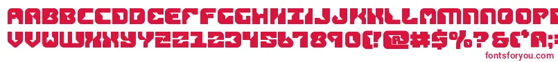 replicantbold-fontti – punaiset fontit valkoisella taustalla