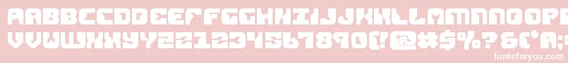replicantbold-fontti – valkoiset fontit vaaleanpunaisella taustalla