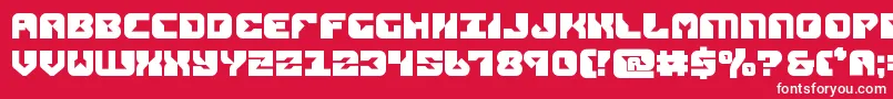 replicantbold-fontti – valkoiset fontit punaisella taustalla