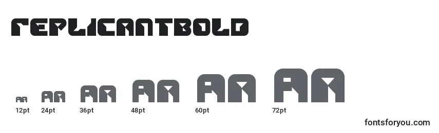 Размеры шрифта Replicantbold