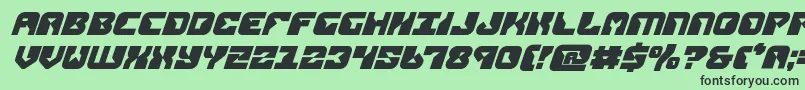 replicantboldital Font – Black Fonts on Green Background