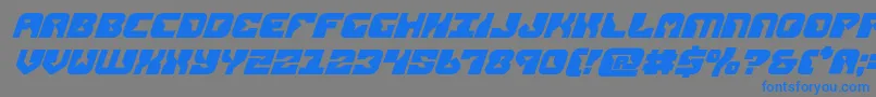 Шрифт replicantboldital – синие шрифты на сером фоне