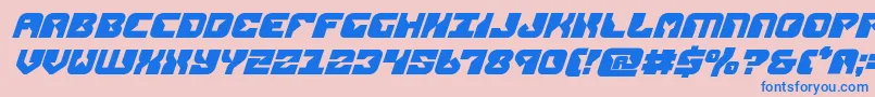 replicantboldital Font – Blue Fonts on Pink Background