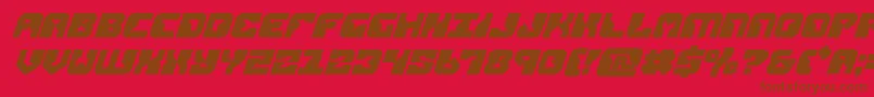 replicantboldital Font – Brown Fonts on Red Background