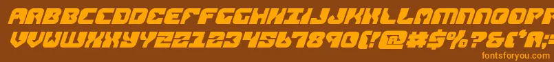 Шрифт replicantboldital – оранжевые шрифты на коричневом фоне