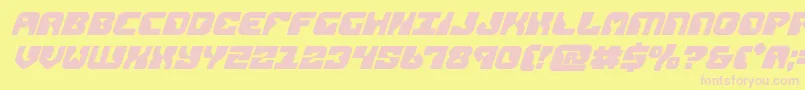 replicantboldital Font – Pink Fonts on Yellow Background