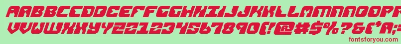 replicantboldital Font – Red Fonts on Green Background