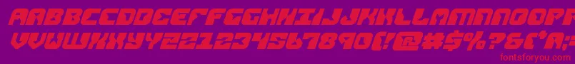 replicantboldital Font – Red Fonts on Purple Background