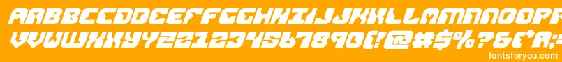 replicantboldital Font – White Fonts on Orange Background