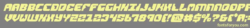 replicantboldital Font – Yellow Fonts on Gray Background