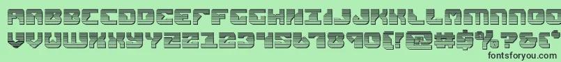 replicantchrome Font – Black Fonts on Green Background