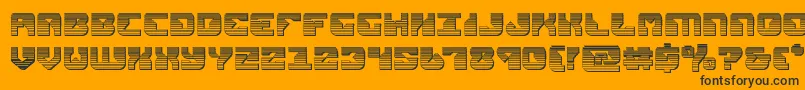 replicantchrome Font – Black Fonts on Orange Background