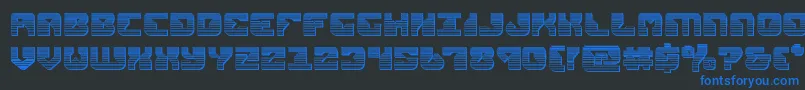 replicantchrome Font – Blue Fonts on Black Background