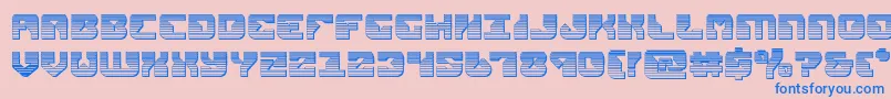 replicantchrome Font – Blue Fonts on Pink Background
