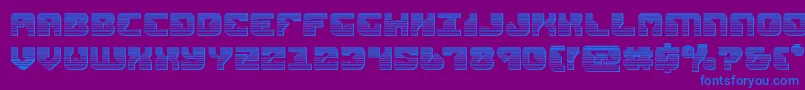 replicantchrome Font – Blue Fonts on Purple Background