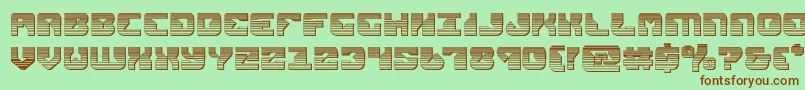 replicantchrome Font – Brown Fonts on Green Background