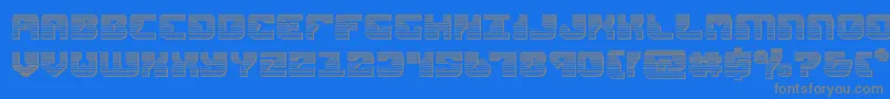 replicantchrome Font – Gray Fonts on Blue Background