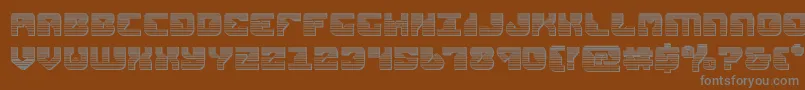 replicantchrome Font – Gray Fonts on Brown Background