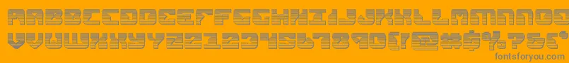 replicantchrome-Schriftart – Graue Schriften auf orangefarbenem Hintergrund