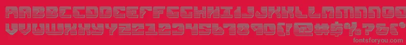replicantchrome Font – Gray Fonts on Red Background