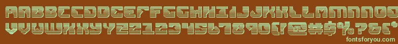replicantchrome Font – Green Fonts on Brown Background
