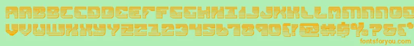 replicantchrome Font – Orange Fonts on Green Background