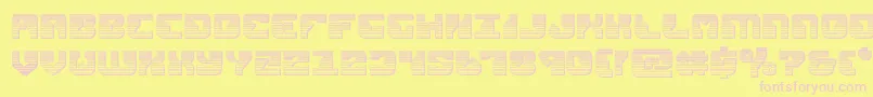 replicantchrome Font – Pink Fonts on Yellow Background