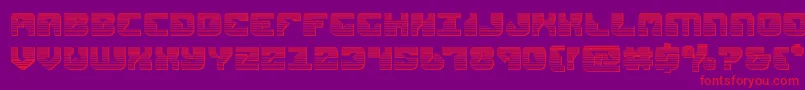 replicantchrome Font – Red Fonts on Purple Background