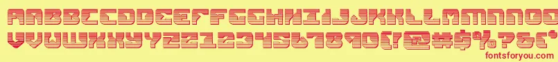 replicantchrome Font – Red Fonts on Yellow Background