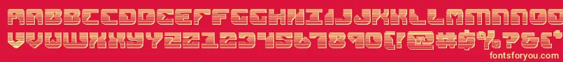 replicantchrome Font – Yellow Fonts on Red Background