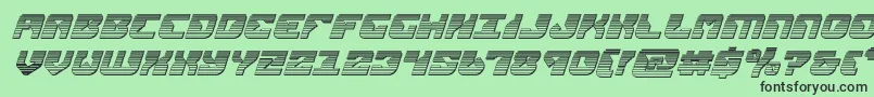 replicantchromeital Font – Black Fonts on Green Background